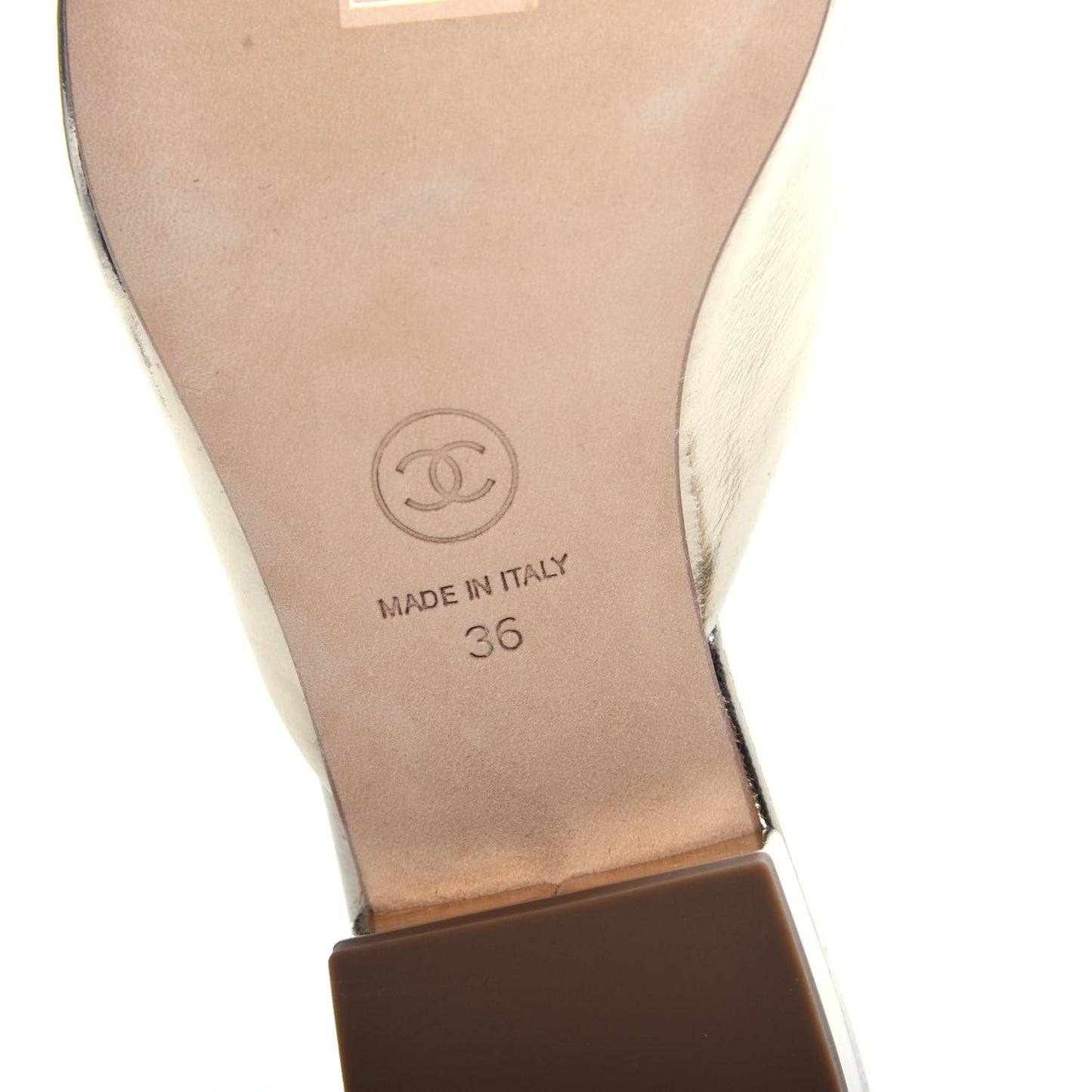Metallic Sheepskin Mules 36 Gold