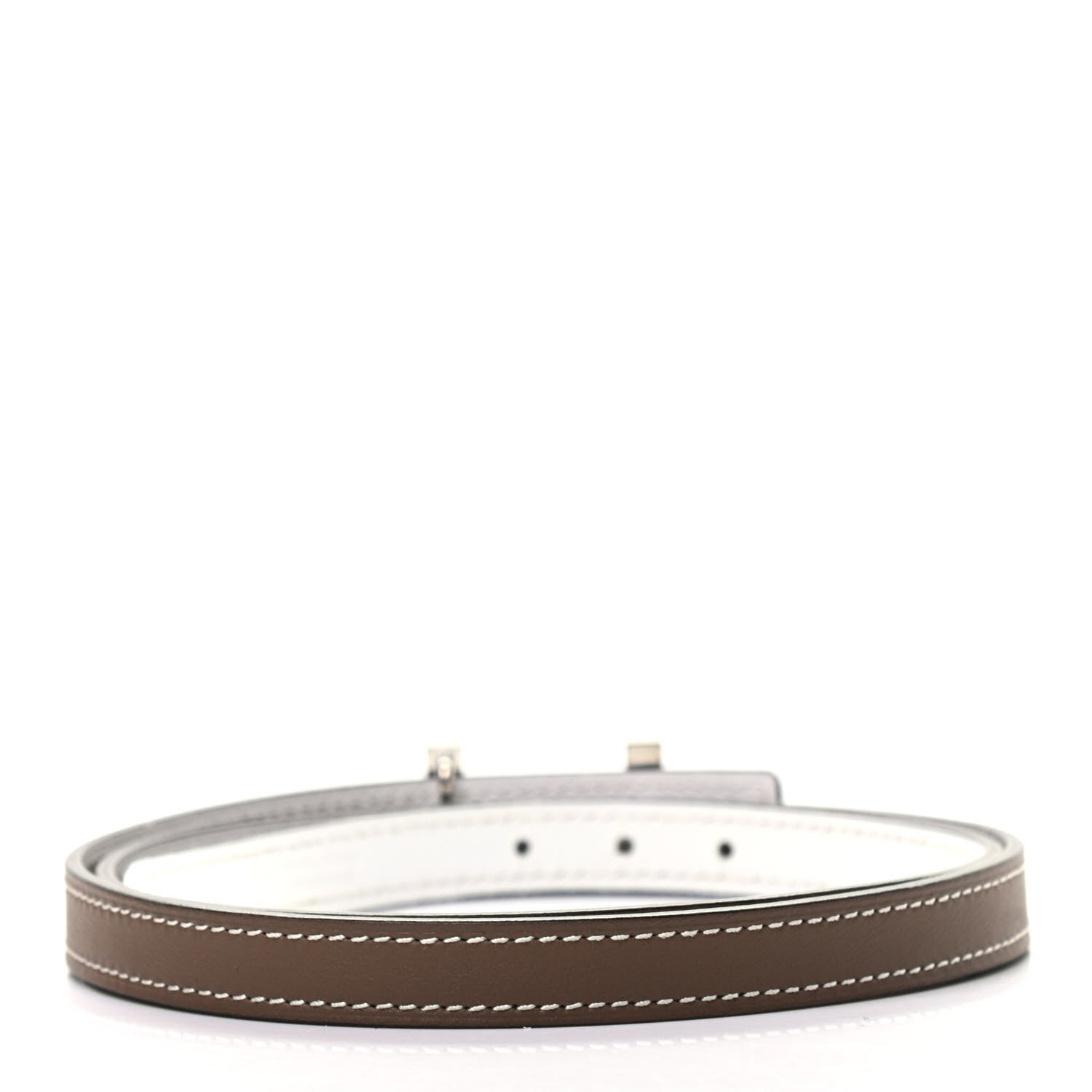 Hermes Epsom Swift 13mm Focus Belt 75 Etoupe White 2 of 5