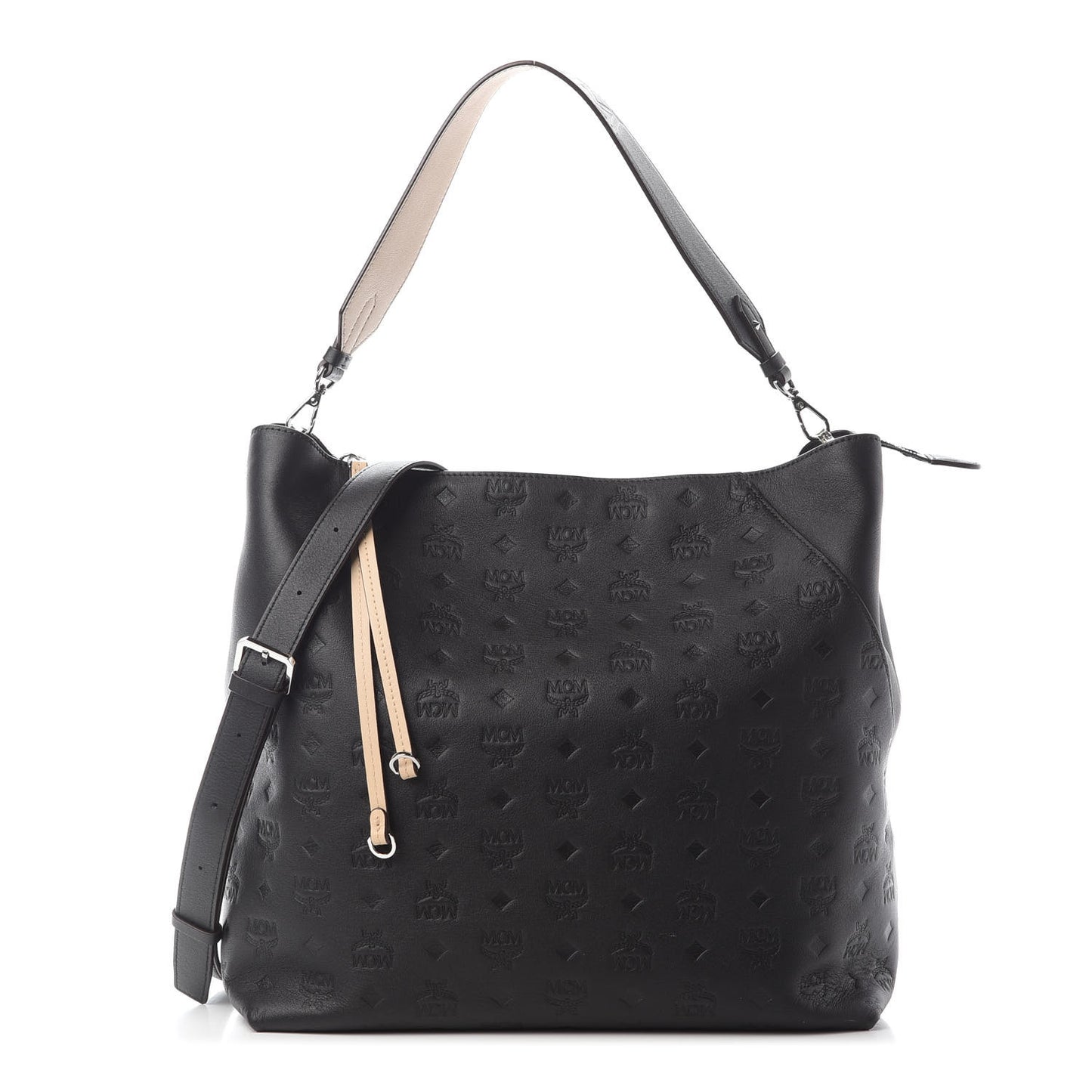 Calfskin Ottomar Monogram Large Klara Hobo Black