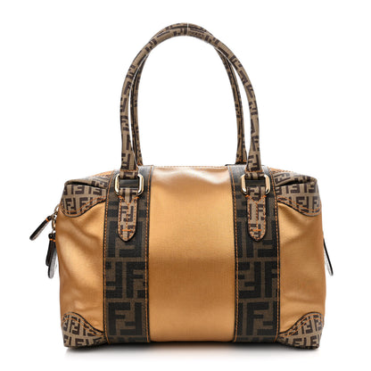 Fendi Zucca Zucchino Mixed Media B Mix Tote Tobacco Gold 1 of 15