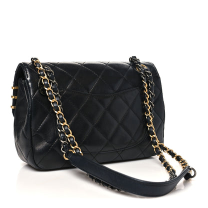 Chanel Lambskin Quilted Small Coco Clips Single Flap Black 3 of 10