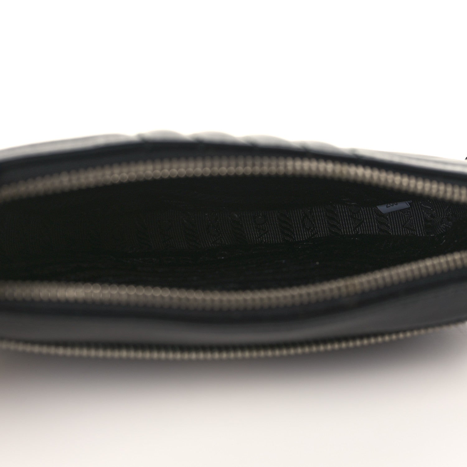 Prada Soft Calfskin Impunture Diagramme Belt Bag Black 5 of 8