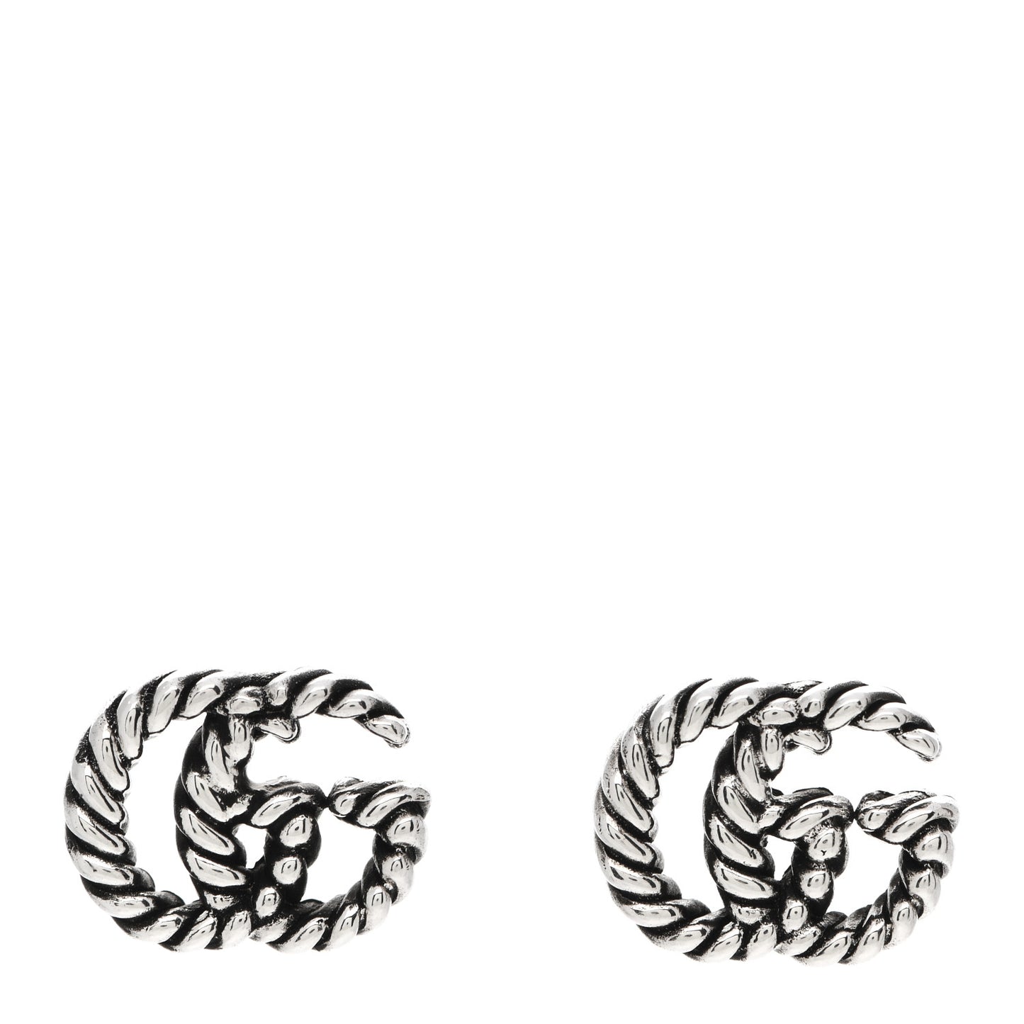 Sterling Silver Torchon Double G Earrings