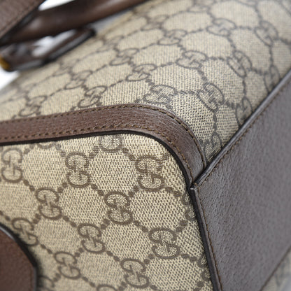 Gucci GG Supreme Monogram Web Medium Ophidia Boston Brown 12 of 14