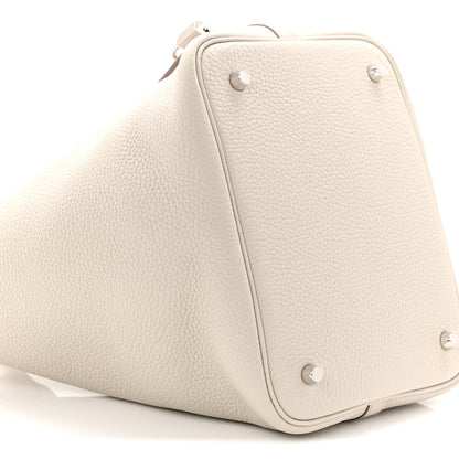 Hermes Taurillon Clemence Picotin Lock 22 MM Beton 9 of 11