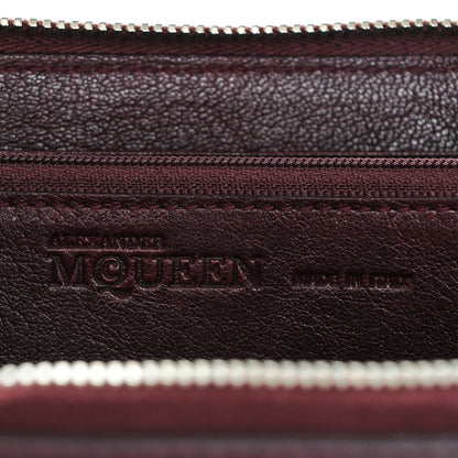 Alexander McQueen Calfskin Skull Continental Zip Wallet Oxblood 6 of 6