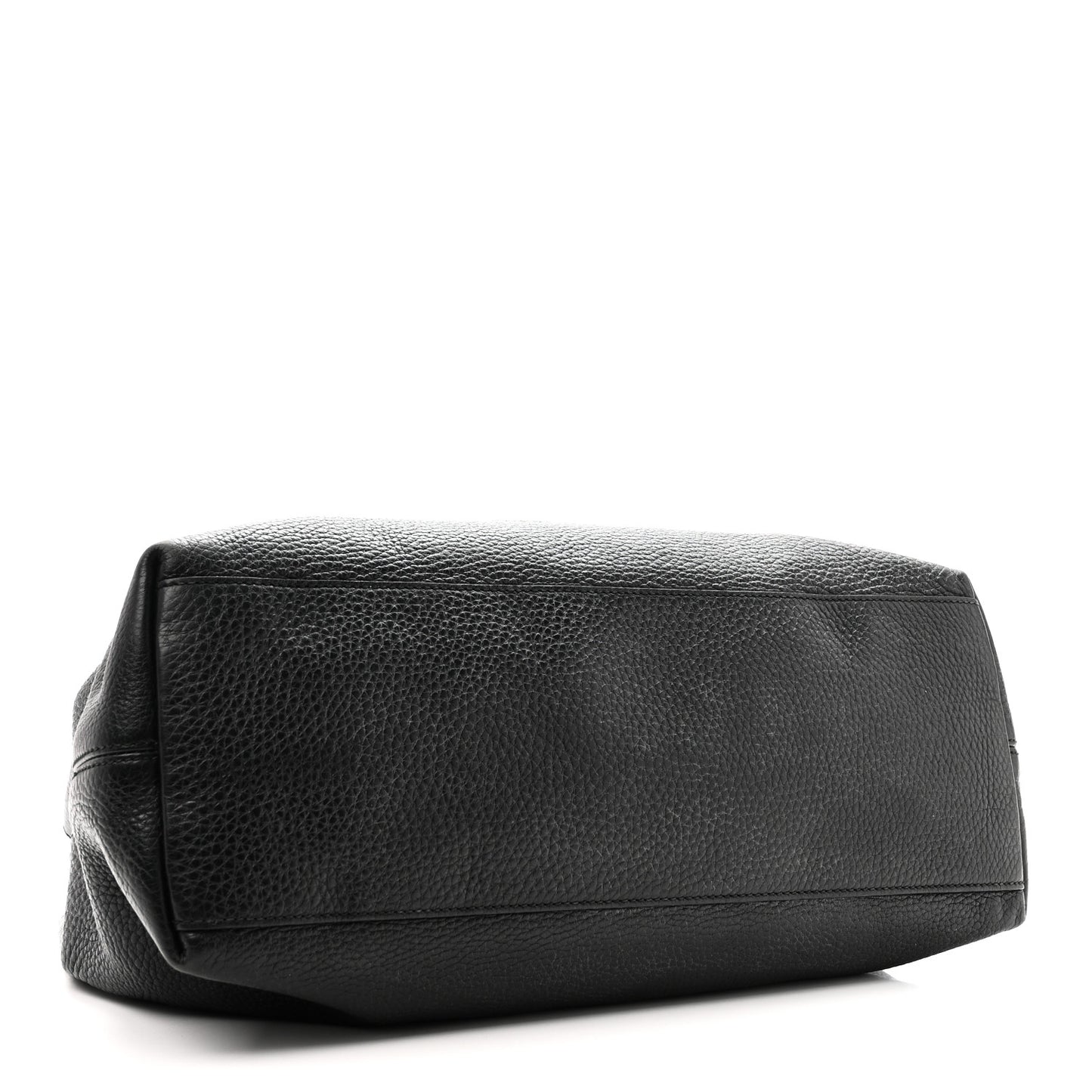 Pebbled Calfskin Medium Soho Chain Shoulder Bag Black