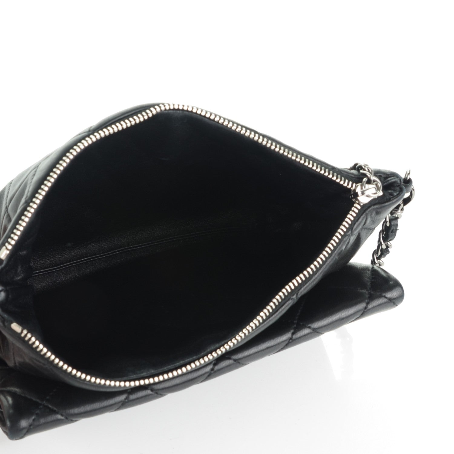 Chanel Lambskin Quilted Mineral Nights Flap Wristlet Black 5 of 7