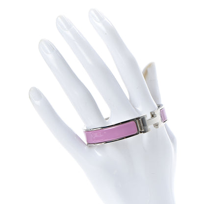 Hermes Enamel Narrow Clic Clac H Bracelet PM Rose Cendre 2 of 6