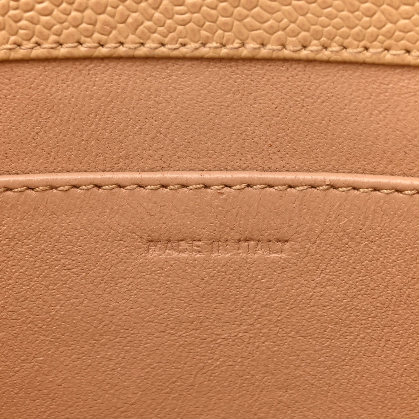 Caviar Flap Shoulder Bag Beige