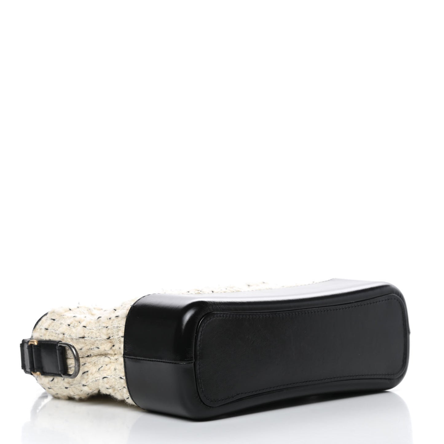 Tweed Calfskin Quilted Medium Gabrielle Hobo Ivory Black