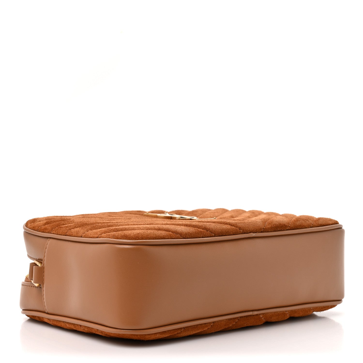 Saint Laurent Suede Matelasse Monogram Lou Camera Bag Cinnamon 4 of 10