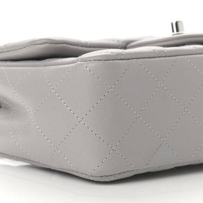 Chanel Lambskin Quilted Mini Rectangular Flap Grey 9 of 12