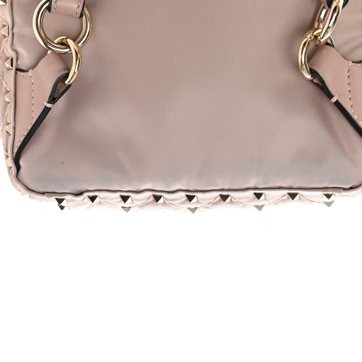 Valentino Garavani Nylon Quilted Mini Rockstud Spike Backpack Dusty Rose 10 of 10