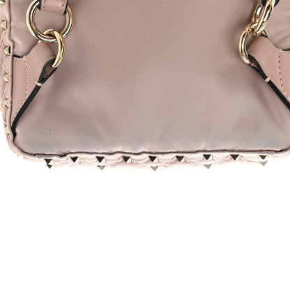 Valentino Garavani Nylon Quilted Mini Rockstud Spike Backpack Dusty Rose 10 of 10