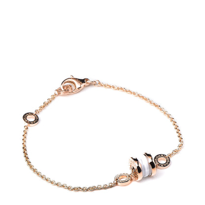 Bulgari 18K Rose Gold White Ceramic B.Zero1 Bracelet 1 of 7