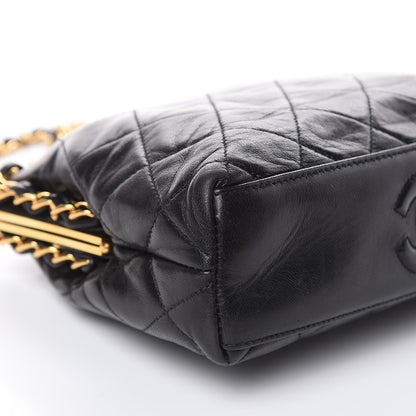 Chanel Lambskin Quilted Small Kisslock Evening Bag Black 10 of 15