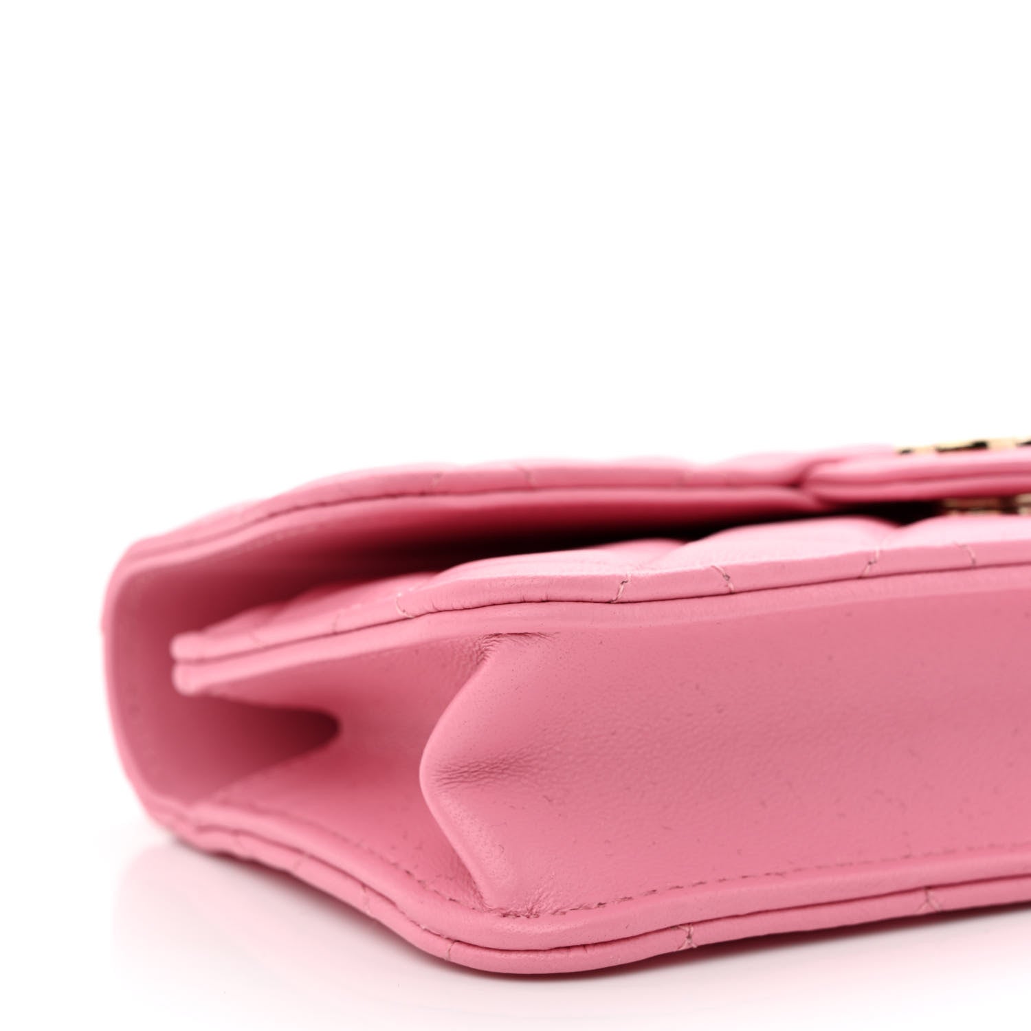 Chanel Lambskin Quilted Flap Phone Holder With Chain Pink 10 of 12