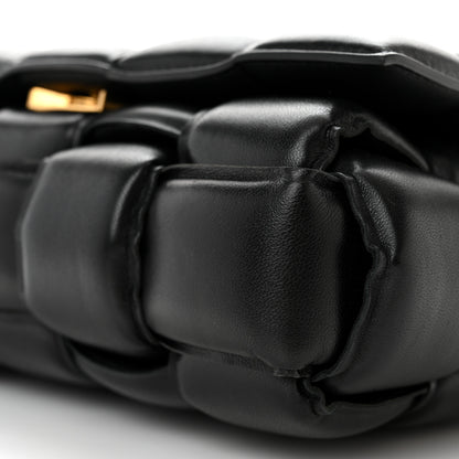 Bottega Veneta Lambskin Maxi Intreccio Padded Chain Cassette Crossbody Bag Black 9 of 10