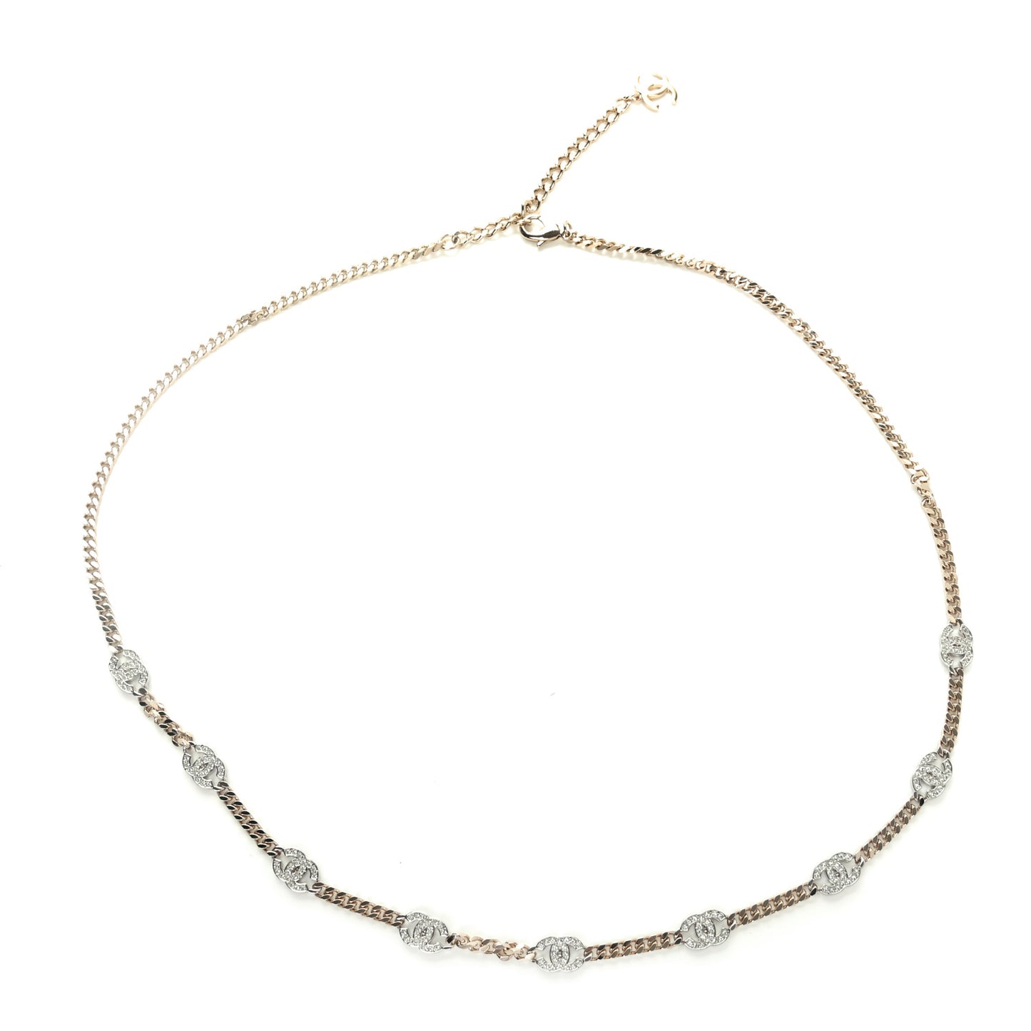 Crystal CC Chain Belt 90 Gold