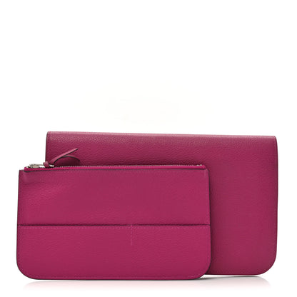Hermes Evercolor Dogon Duo Wallet Rose Pourpre 2 of 16