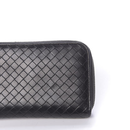 Bottega Veneta Nappa Intrecciato Zip Around Wallet Black 8 of 14