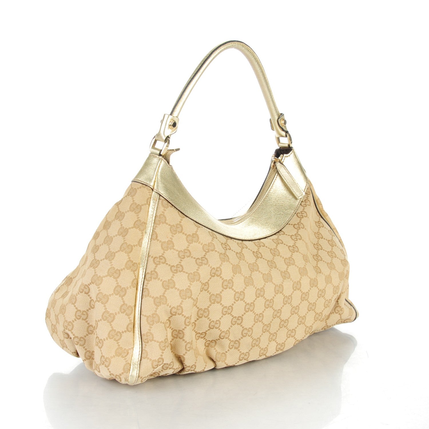 Gucci Monogram Large D Gold Hobo Gold 3 of 9