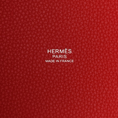 Hermes Taurillon Maurice Picotin Lock 18 PM Rouge De Coeur 6 of 10