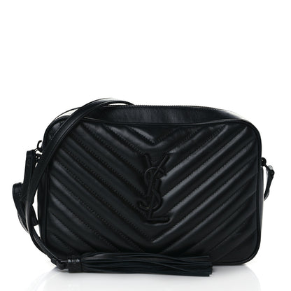 Saint Laurent Calfskin Matelasse Monogram Monochrome Lou Camera Bag Black 1 of 8