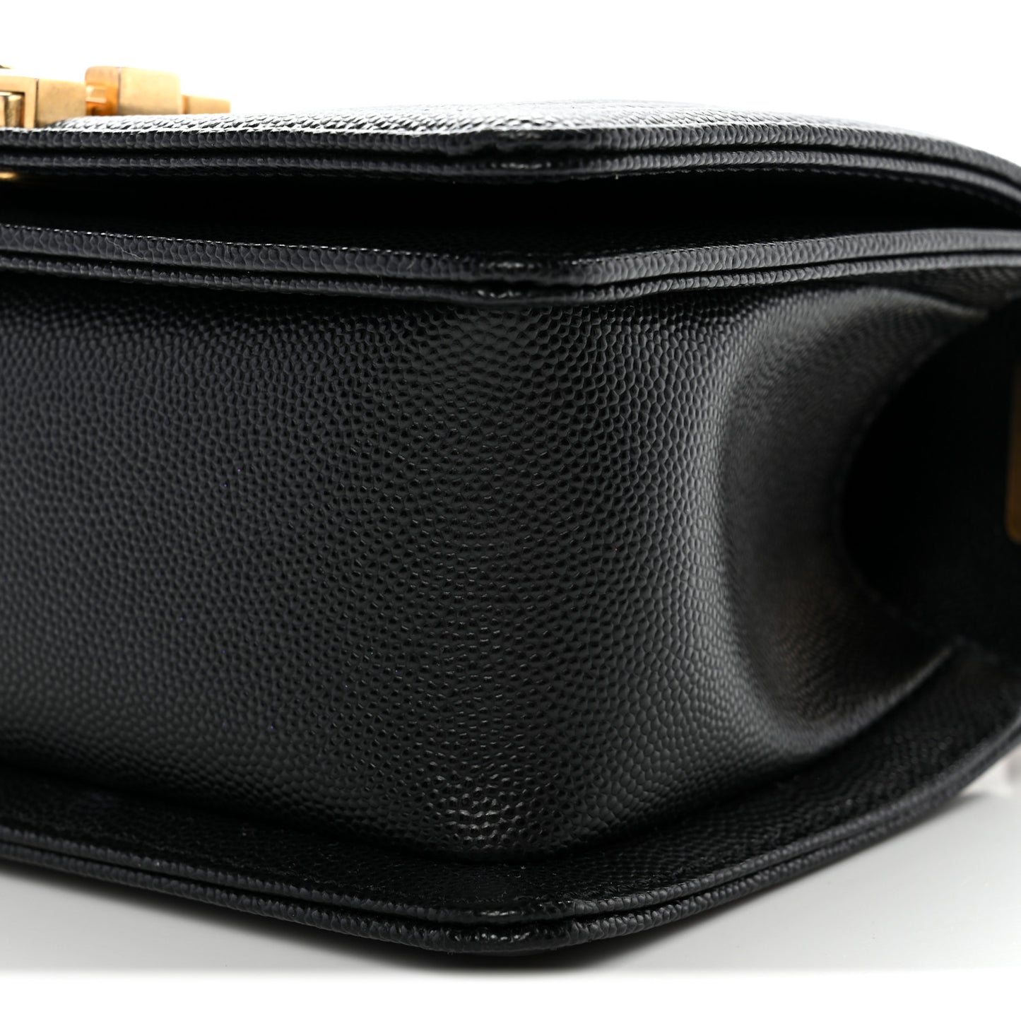 Caviar Quilted Small Boy Flap Black