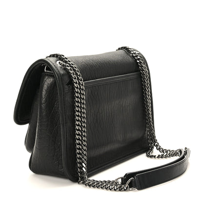 Saint Laurent Grained Lambskin Monogram Baby Niki Chain Satchel Black 3 of 11