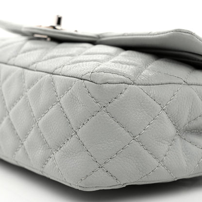 Chanel Washed Caviar Quilted Medium Double Flap Light Blue 10 of 10