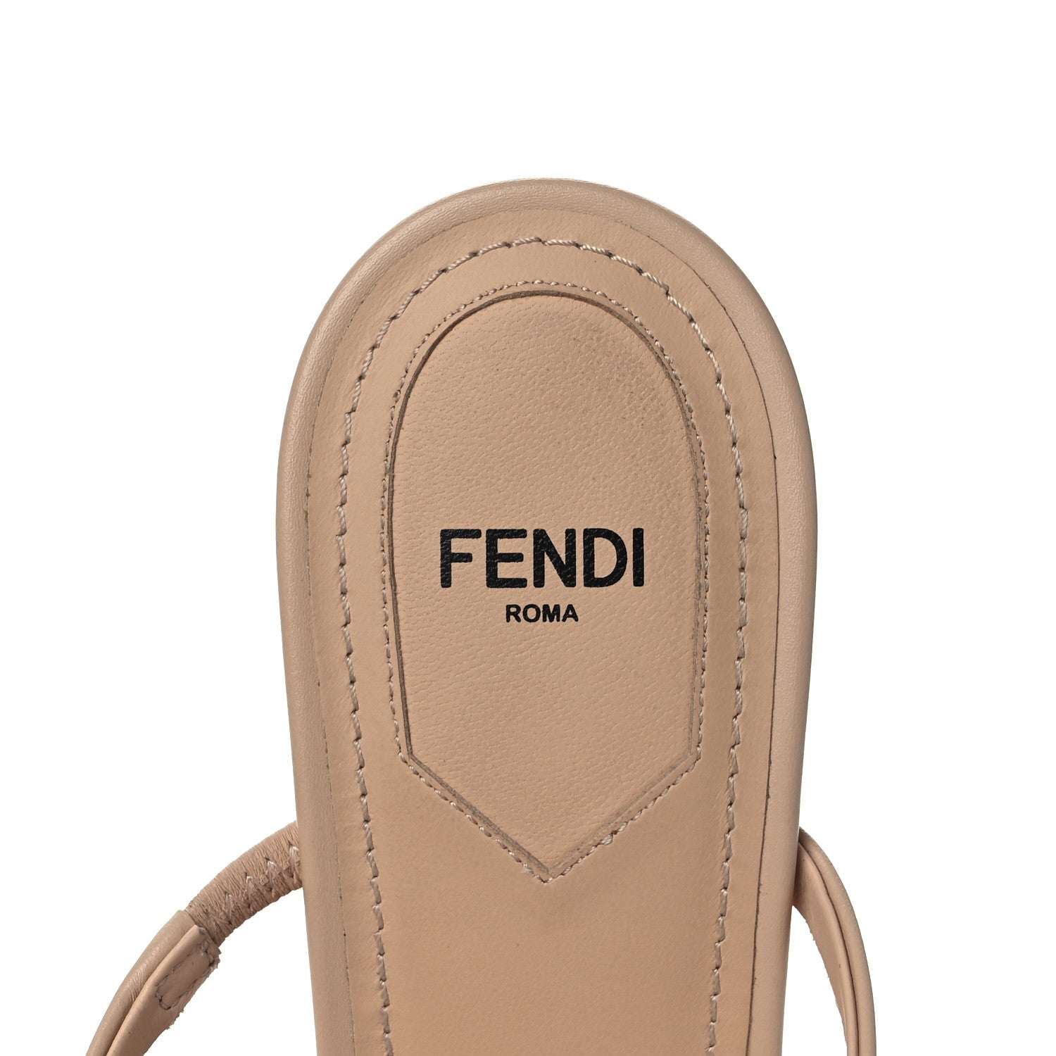 Fendi Calfskin Fendi First 95mm Slide Sandals 41 Poudre 8 of 11