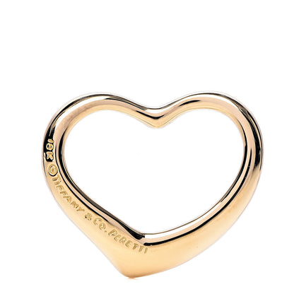 Tiffany 18K Yellow Gold 22mm Elsa Peretti Open Heart Pendant 1 of 3