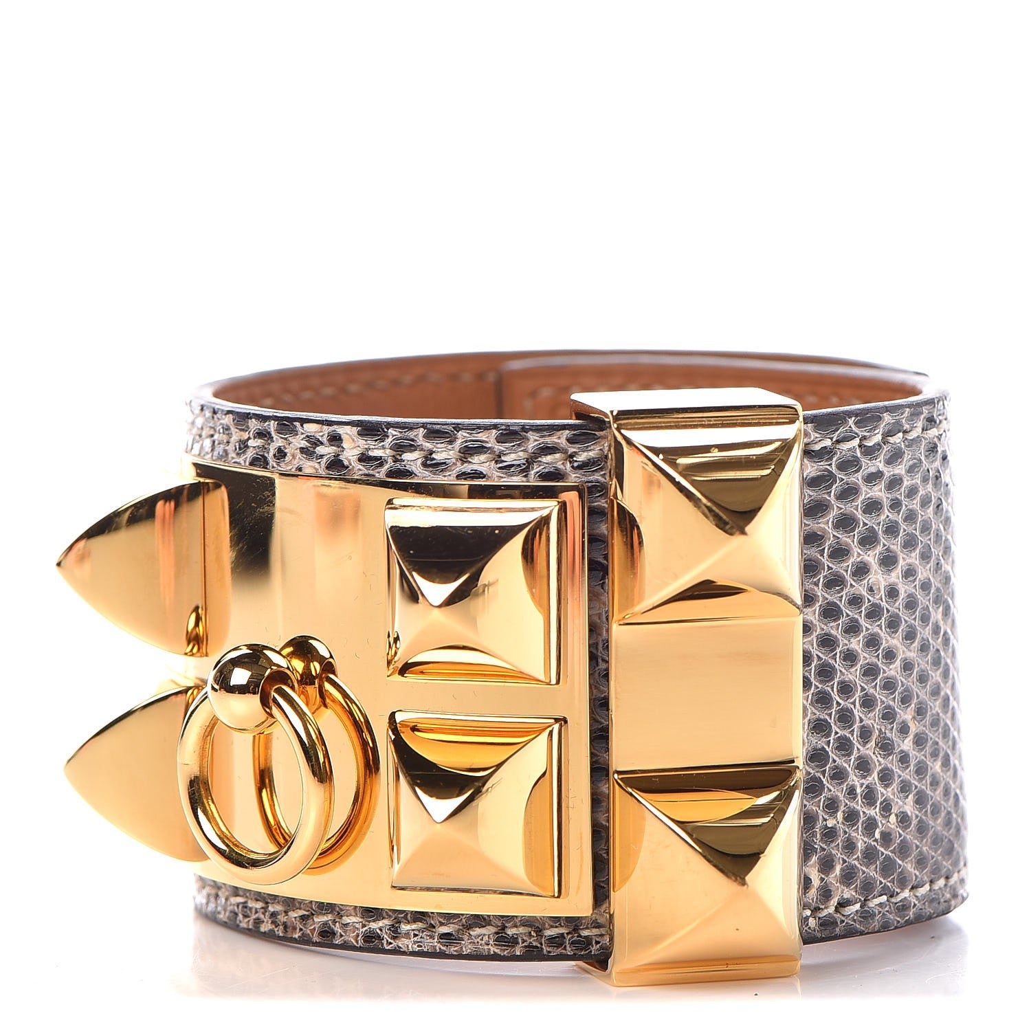 Hermes Lizard Collier De Chien CDC Bracelet S Ombre 1 of 9