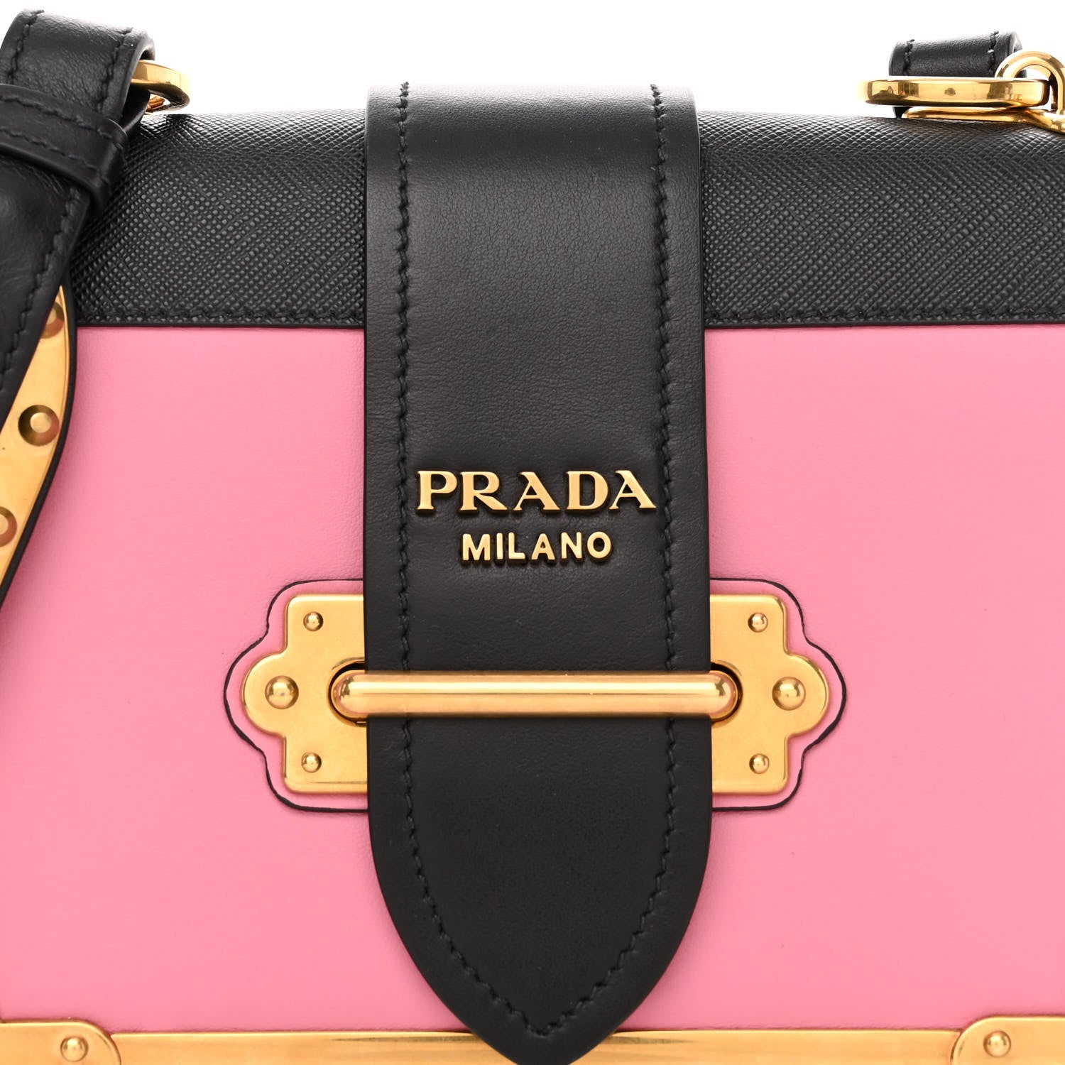 Prada City Calf Saffiano Cahier Bag Fuxia Black 7 of 9