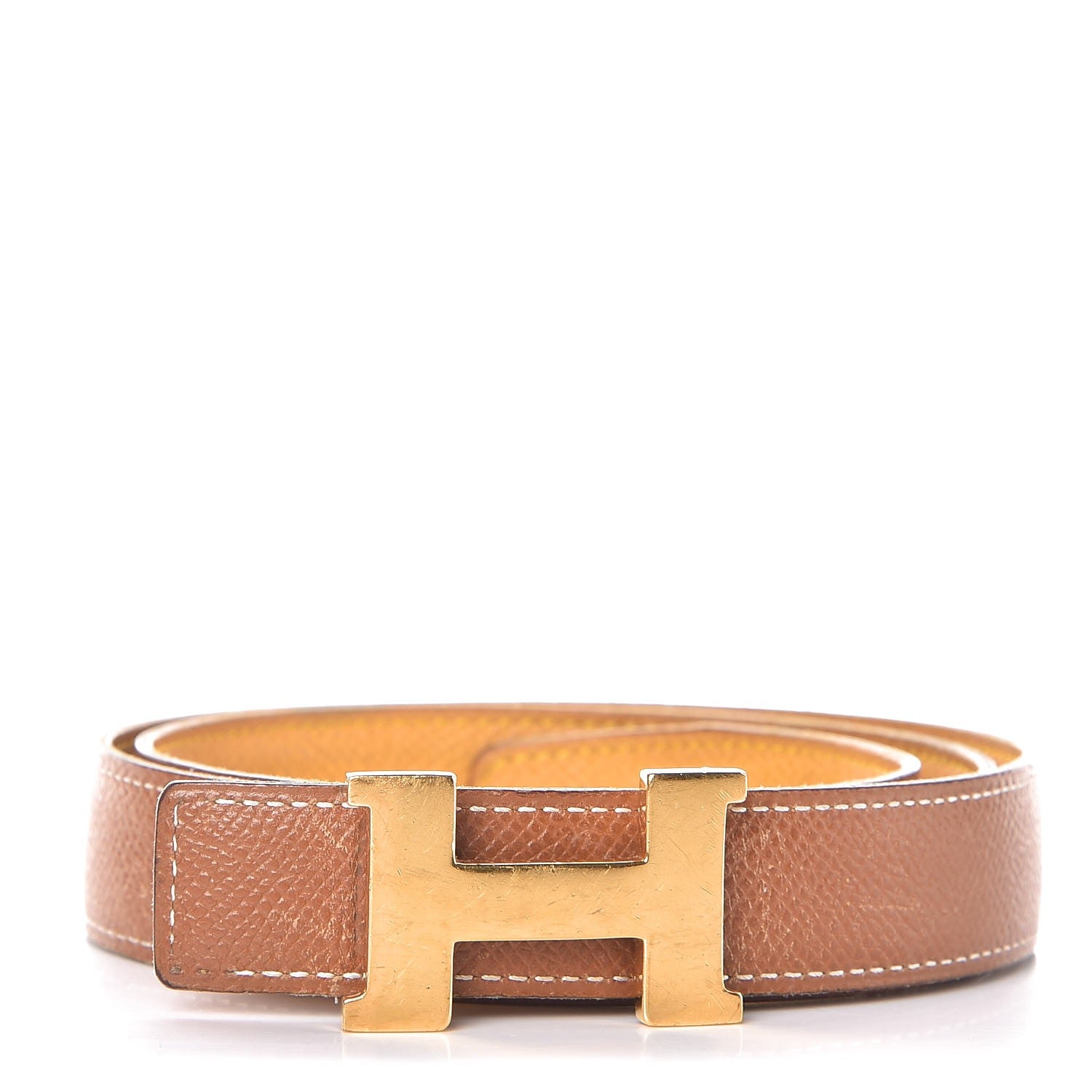 Hermes Courchevel 24mm Constance H Belt 75 Gold Jaune 1 of 9