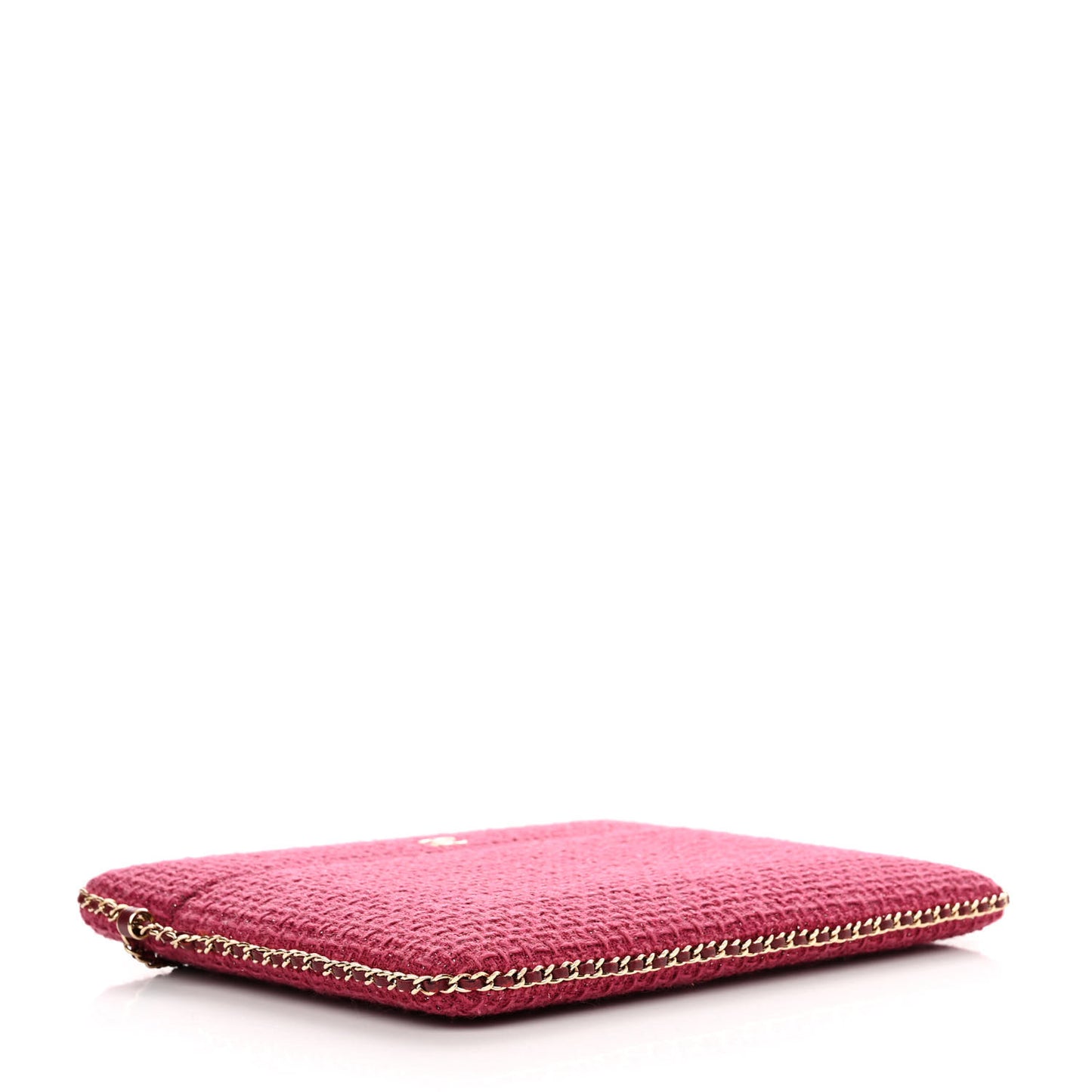 Tweed Chain Around Tablet Holder Crossbody Pink