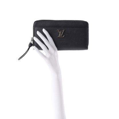 Louis Vuitton Calfskin Zippy Lockme Wallet Black 2 of 8