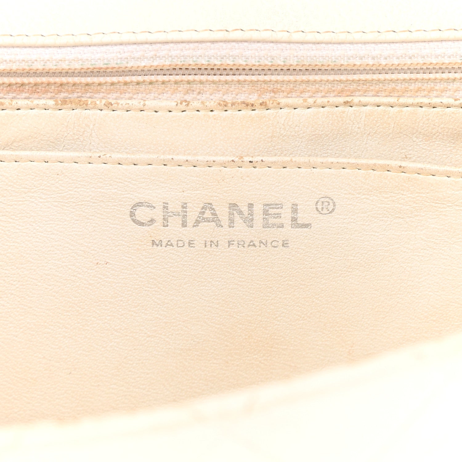 Chanel Caviar Quilted Jumbo Single Flap White 6 of 21