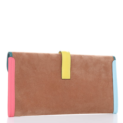 Hermes Veau Grizzly Swift Jige Elan 29 Clutch Malachite Bordeaux Lime Bleu Atoll Rose Azalee Capucine 3 of 9