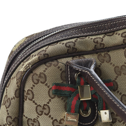Gucci Monogram Small Princy Satchel Dark Brown 10 of 14