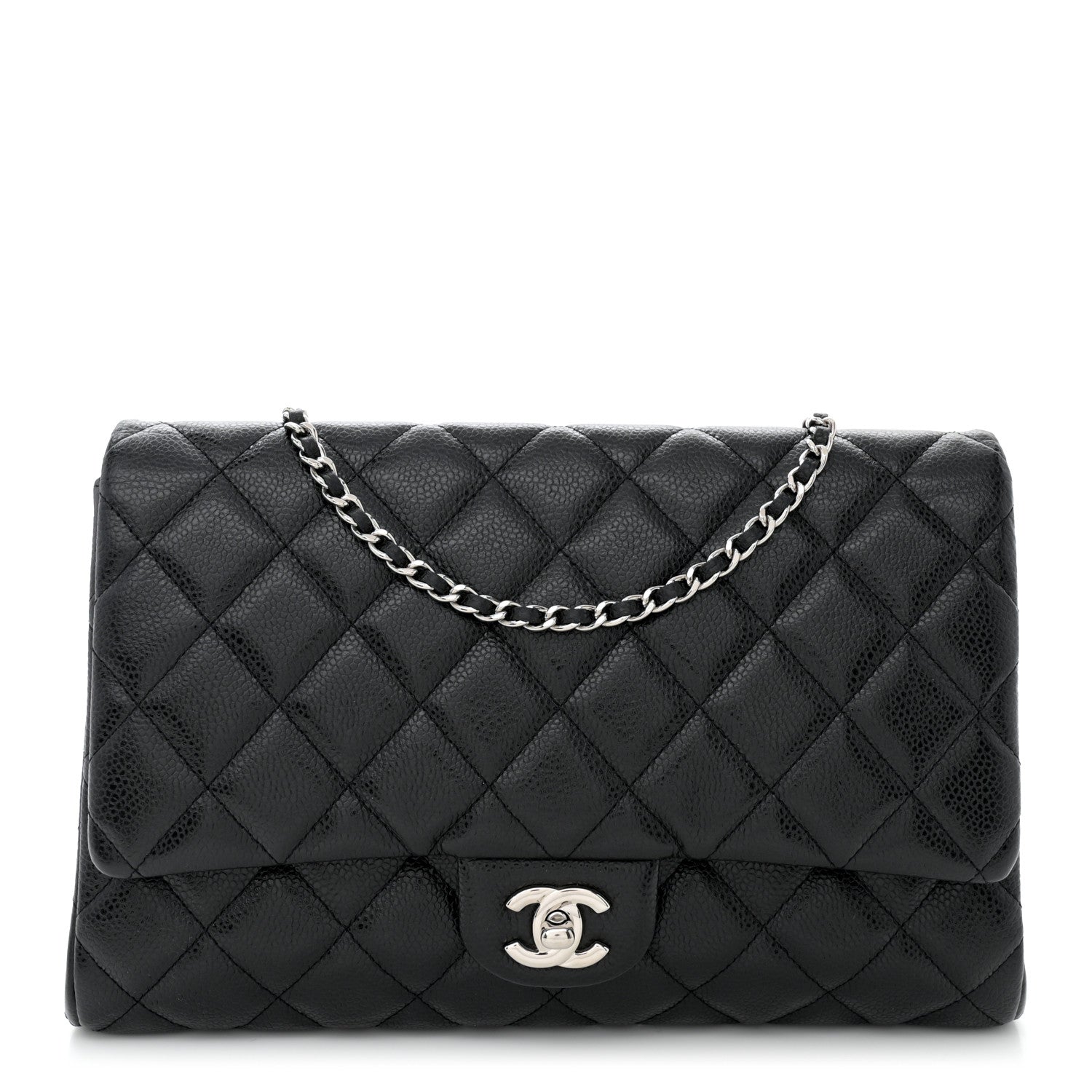 Chanel Caviar Quilted Clutch With Chain Flap Black 1 of 11
