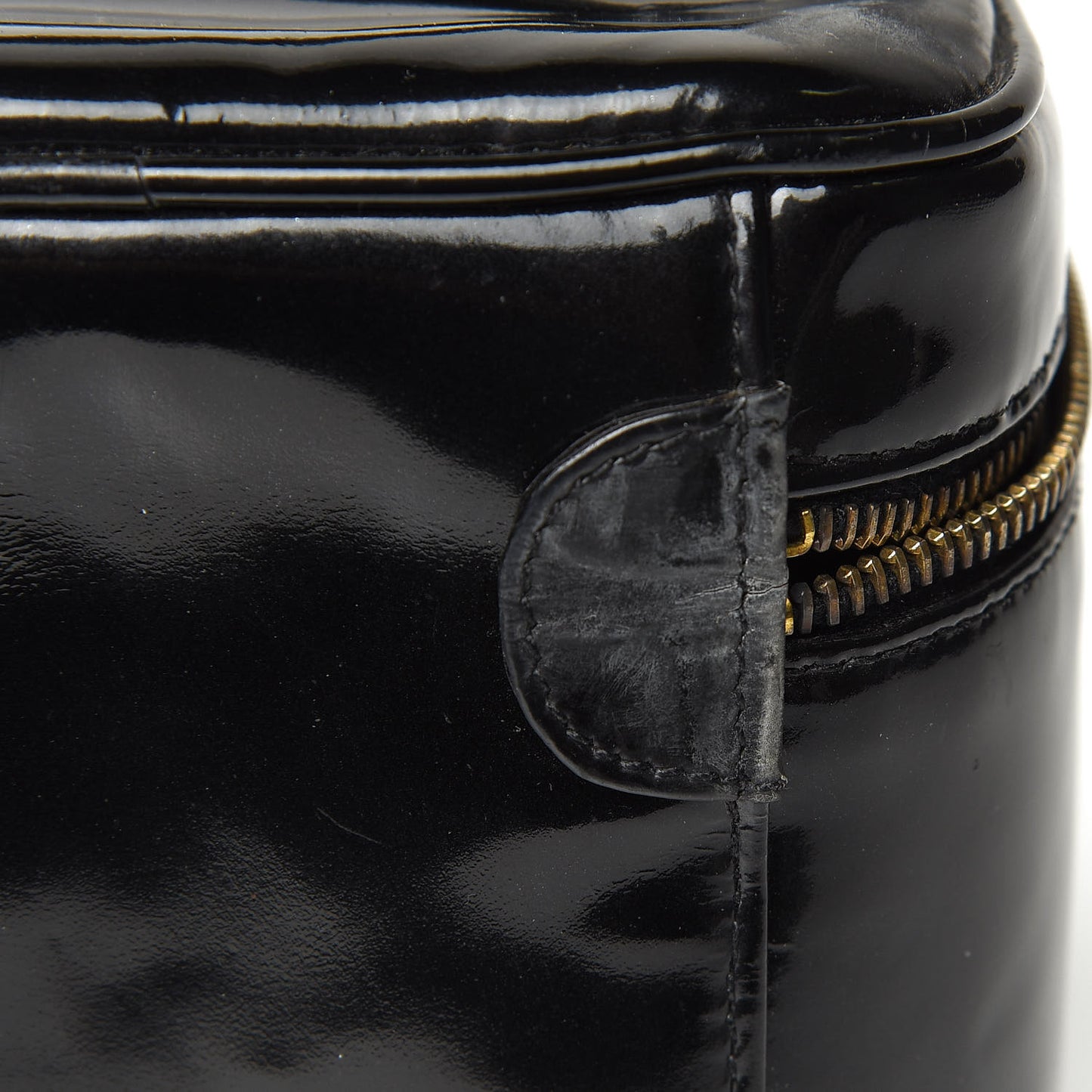 Patent Vanity Cosmetic Case Black