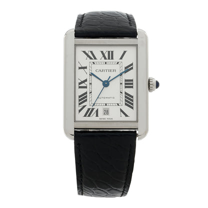Cartier Stainless Steel Alligator 31mm Tank Solo Automatic Watch 1 of 5