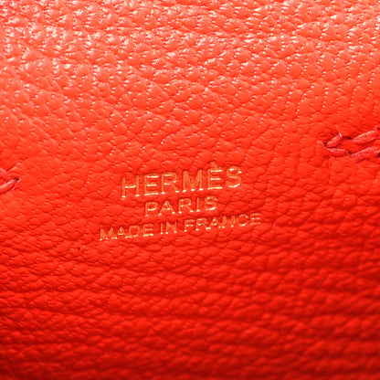 Hermes Tadelakt Chevre Mysore Kelly Quelle Idole Bag Charm Capucine Jaune De Naples Vert Vertigo Zanzibar 5 of 6