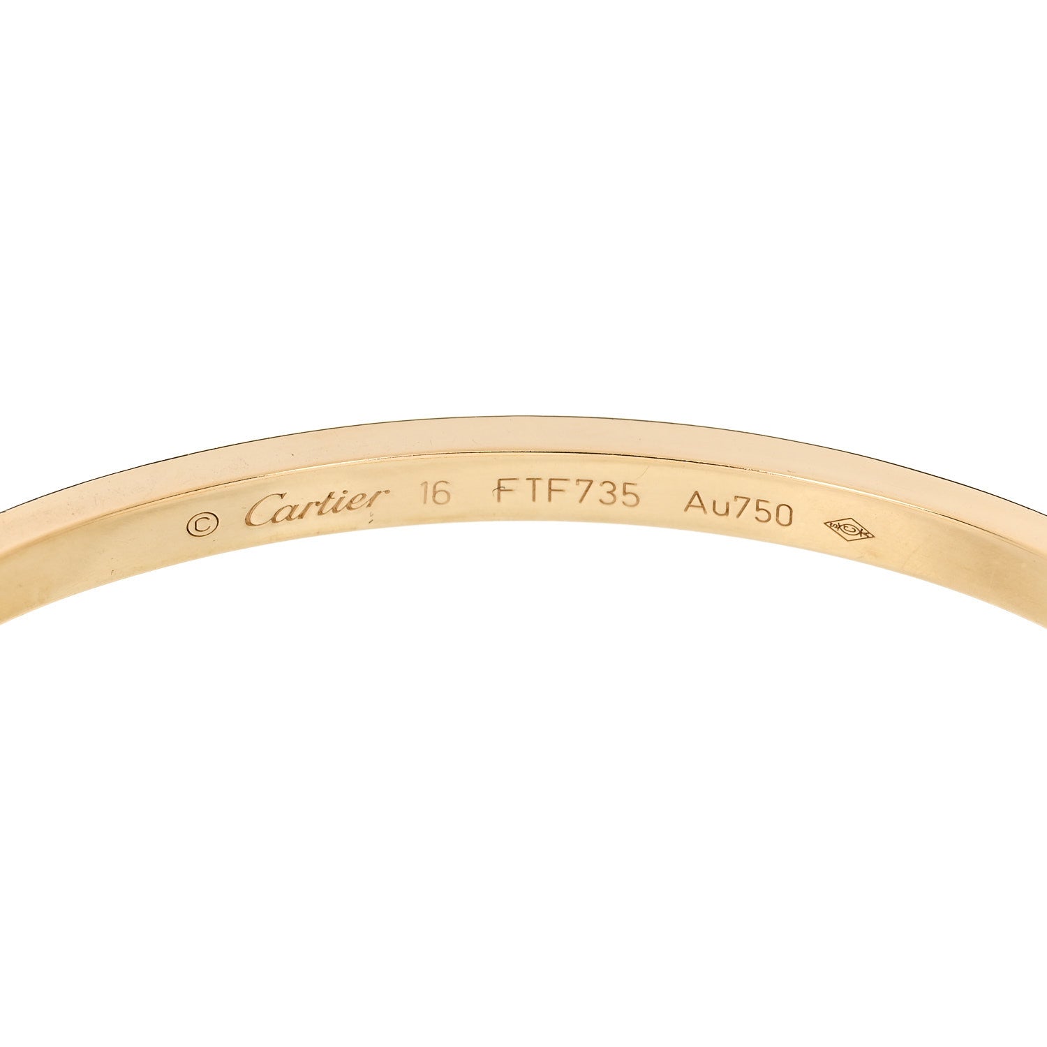 Cartier 18K Yellow Gold Small LOVE Bracelet 16 6 of 8