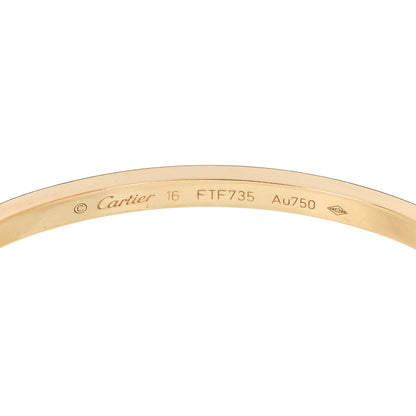 Cartier 18K Yellow Gold Small LOVE Bracelet 16 6 of 8