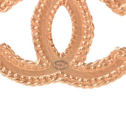 Chanel CC Drop Earrings Matte Gold 3 of 4