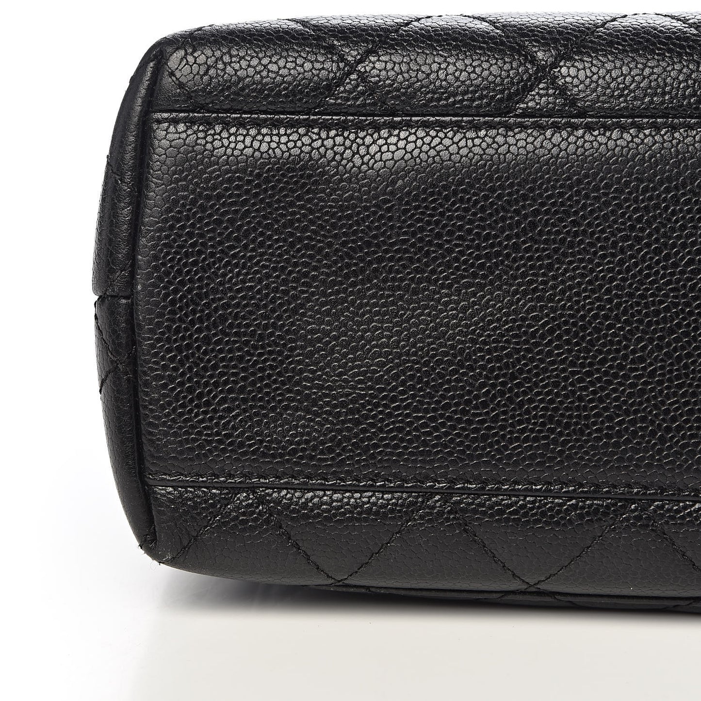 Caviar Quilted Jumbo Kelly Flap Black
